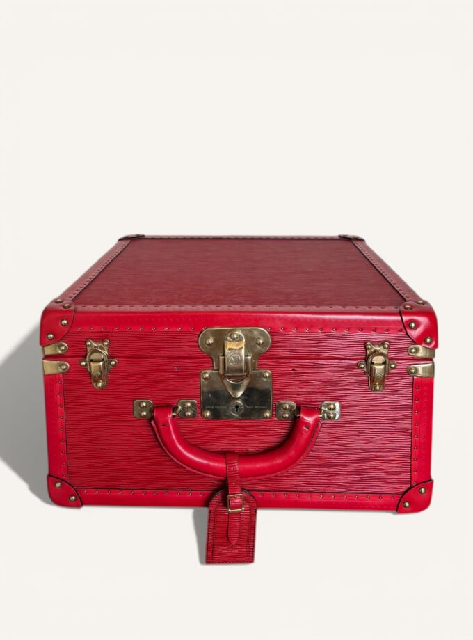 valise Louis Vuitton Coteville cuir épi rouge vintage