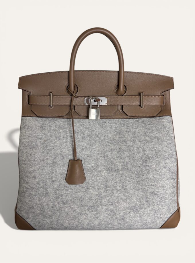 sac Hermès HAC 40 cuir Swift Alezan feutrine 2021