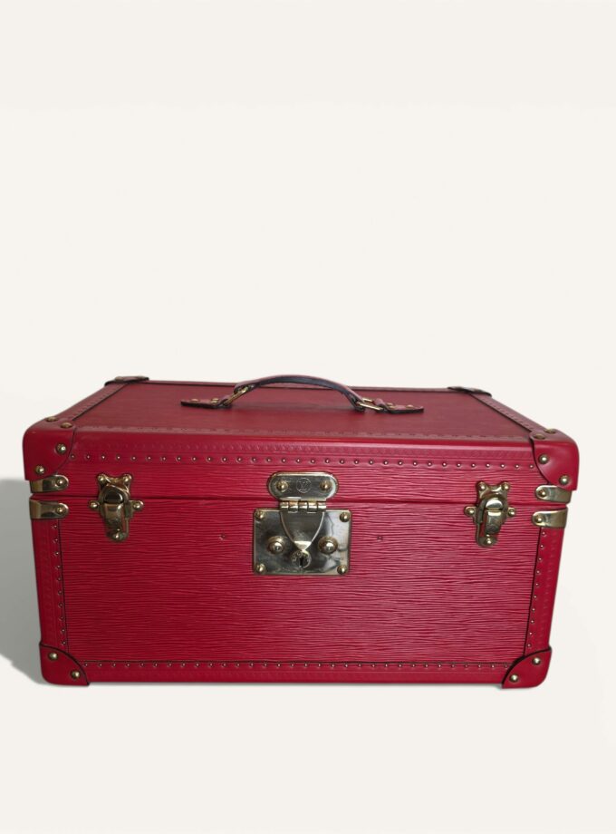 vanity boîte à bouteille Louis Vuitton cuir épi rouge