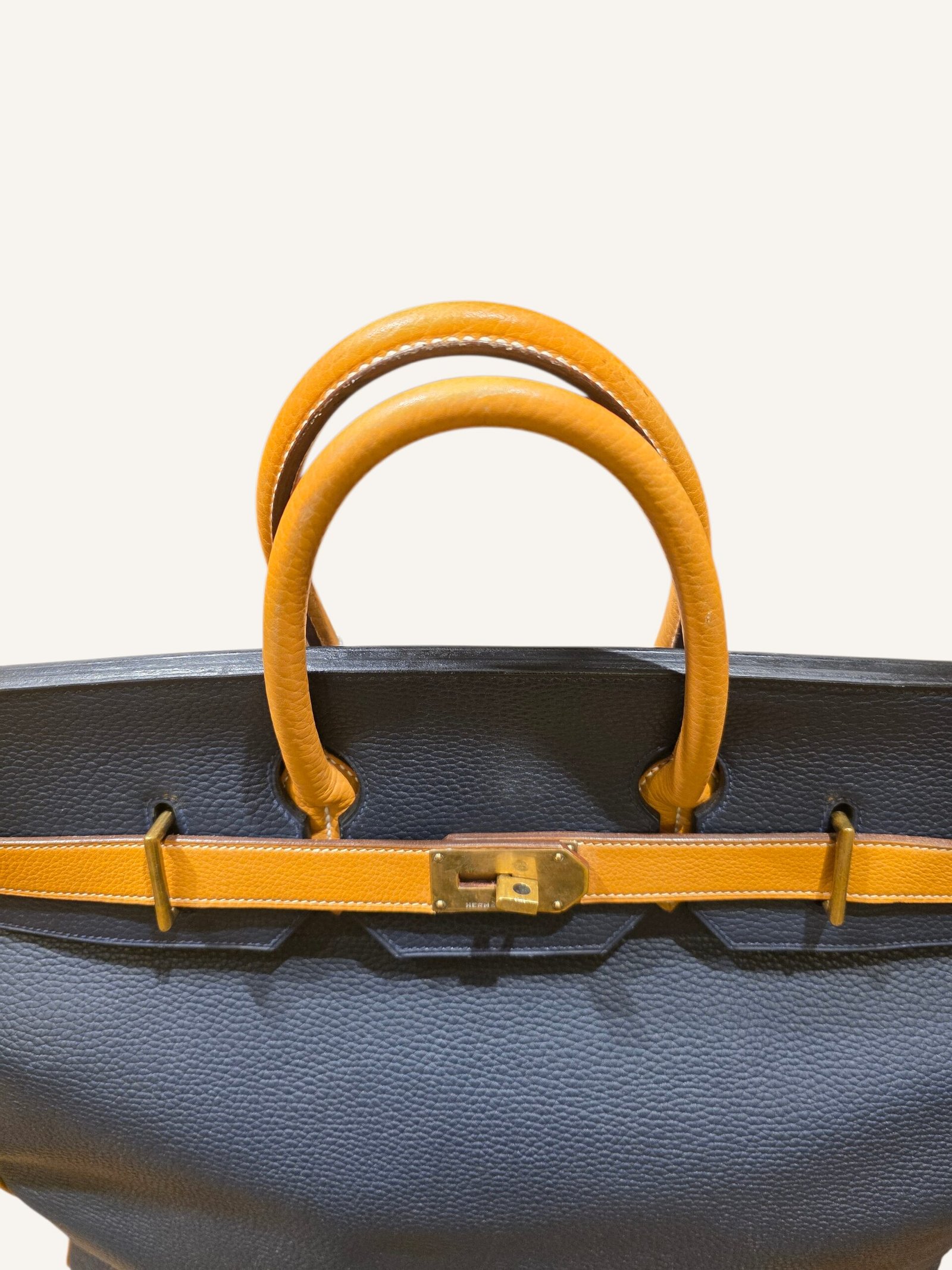 sac Hermès HAC 50 bicolore cuir taurillon clémence 1983