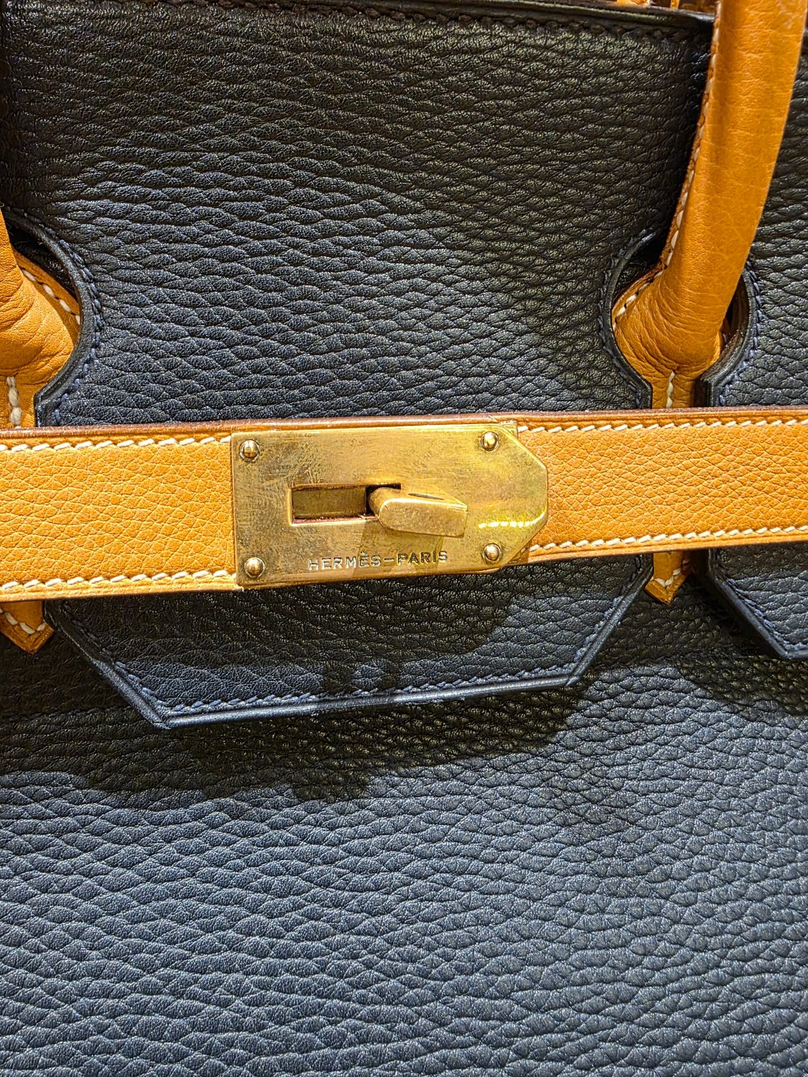 sac Hermès HAC 50 bicolore cuir taurillon clémence 1983