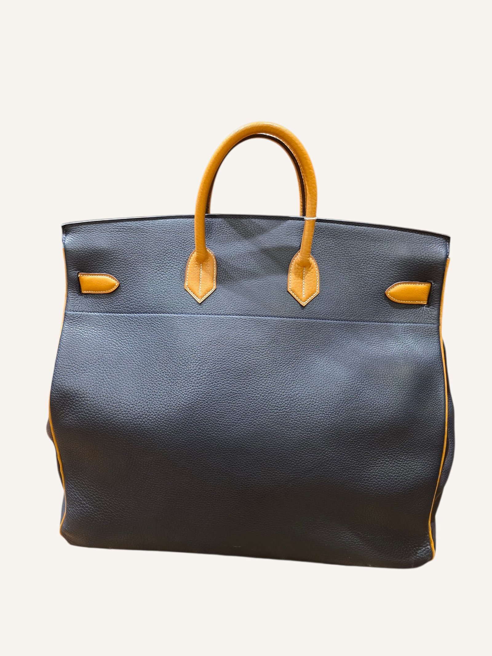 sac Hermès HAC 50 bicolore cuir taurillon clémence 1983