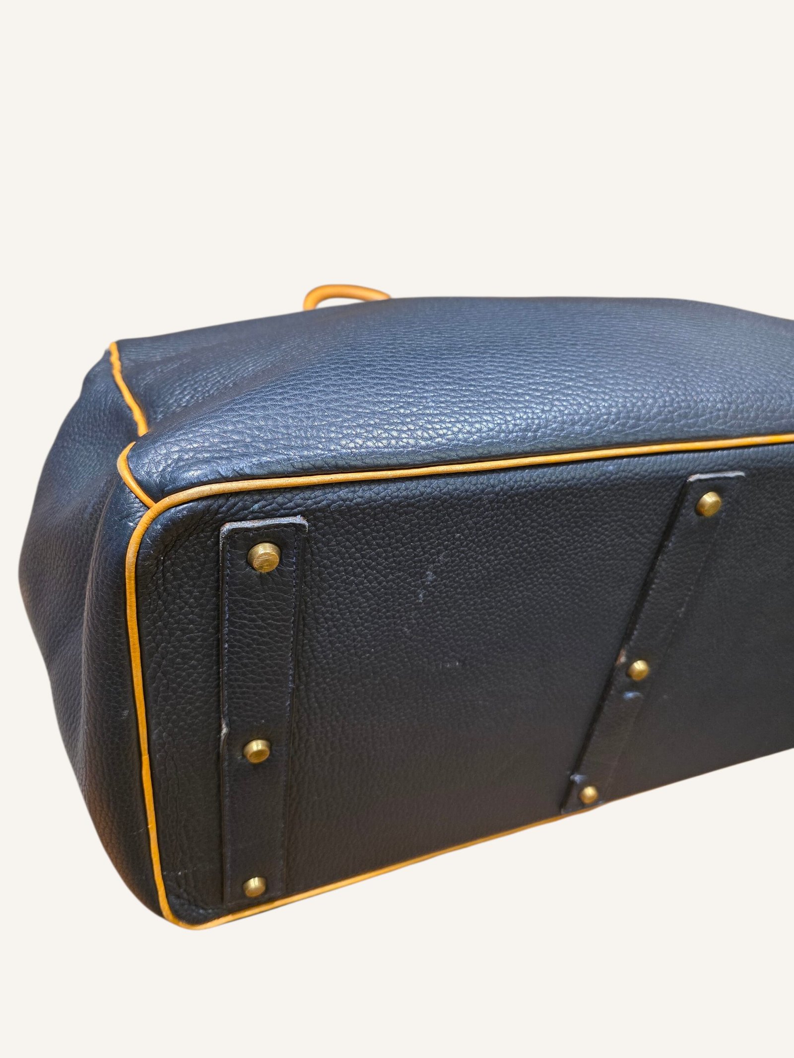 sac Hermès HAC 50 bicolore cuir taurillon clémence 1983