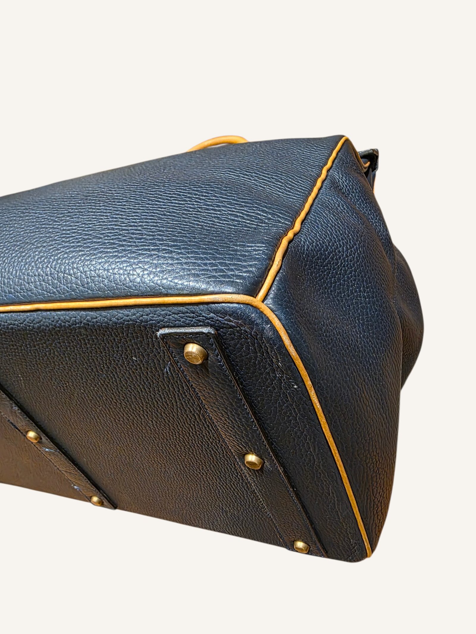 sac Hermès HAC 50 bicolore cuir taurillon clémence 1983