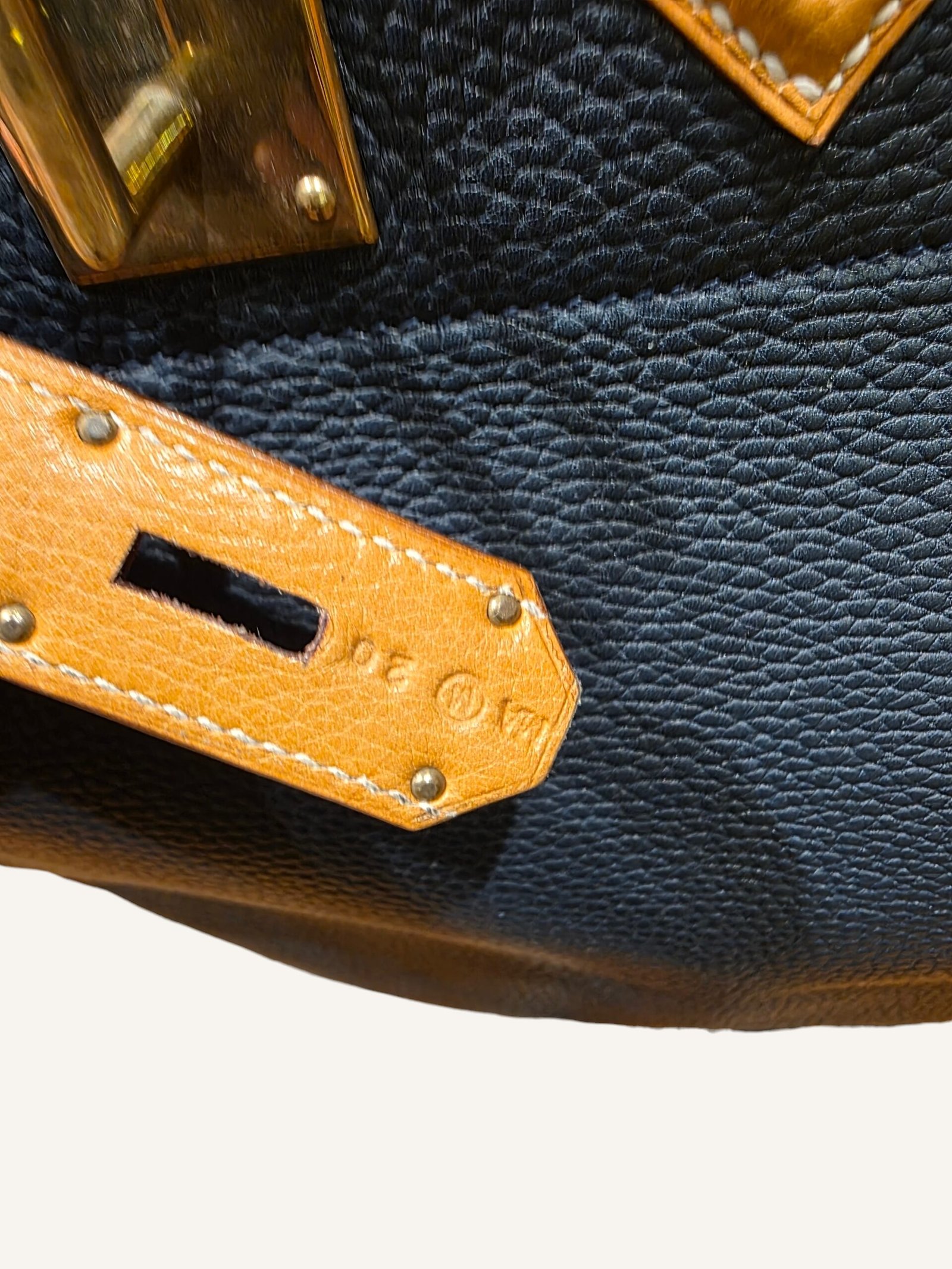 sac Hermès HAC 50 bicolore cuir taurillon clémence 1983