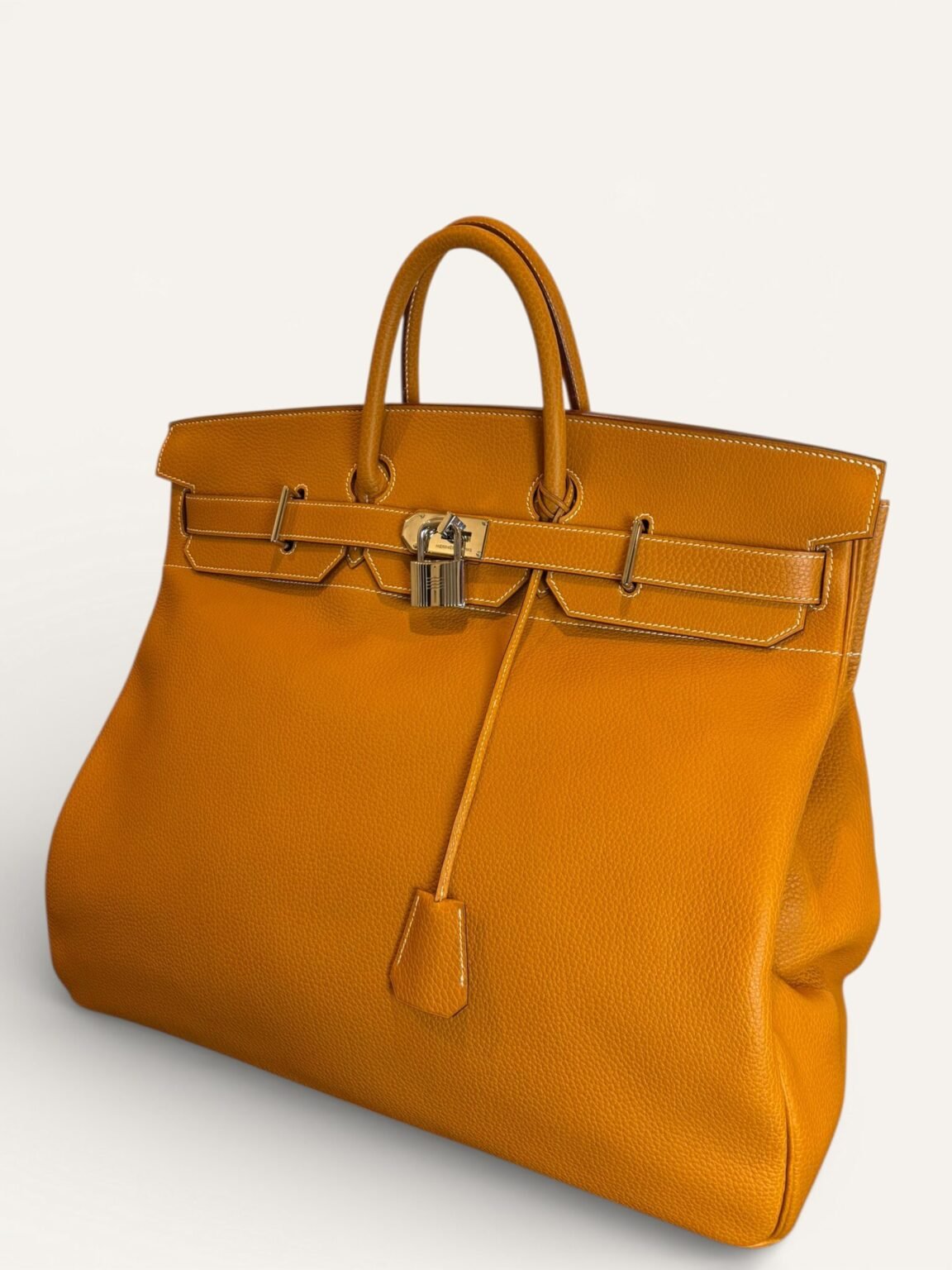 sac Hermès HAC 50 cuir Togo gold palladium 2000 - sac de luxe