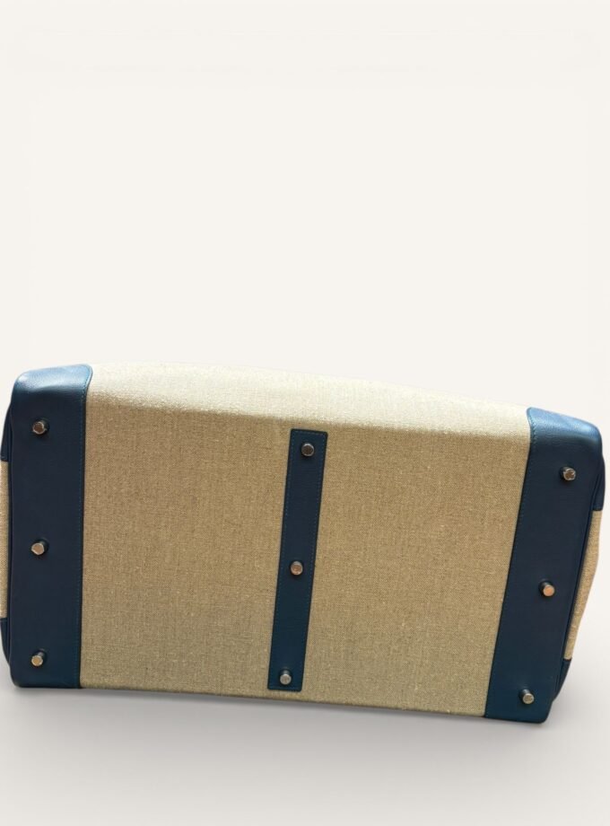 Sac Hermès HAC 50 Toile Cotton et Cuir Evergrain