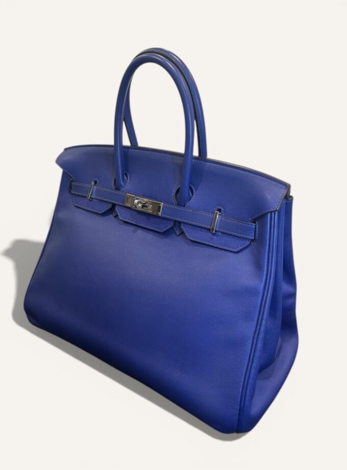 Sac Hermès Birkin 35 Bleu Electrique