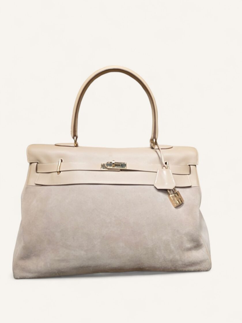 Sac Hermès Kelly Relax 50 Swift Craie Permabrass