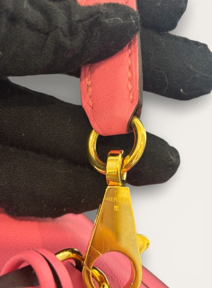 Sac Hermès Kelly 25 Swift Rose Azalée Gold