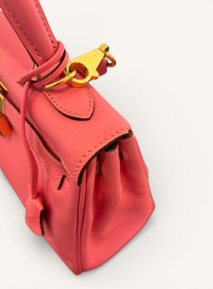 Sac Hermès Kelly 25 Swift Rose Azalée Gold