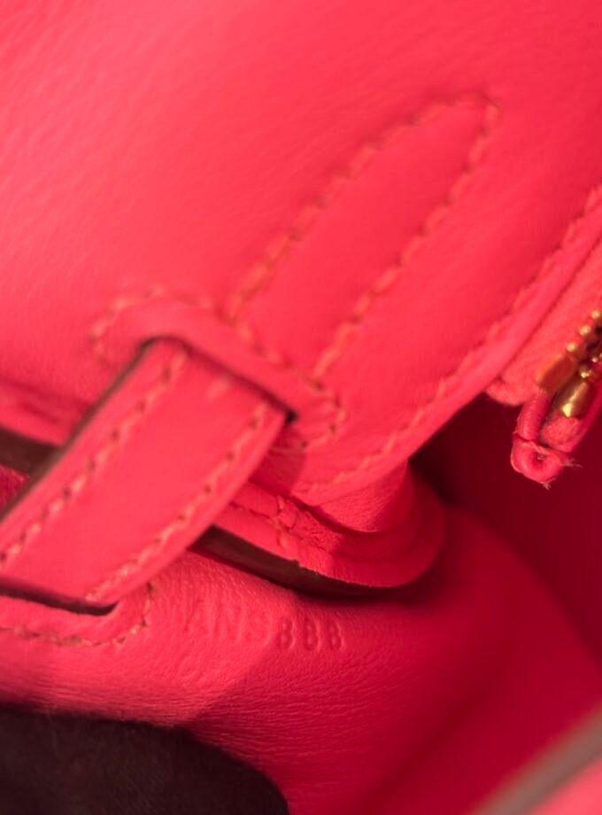 Sac Hermès Kelly 25 Swift Rose Azalée Gold