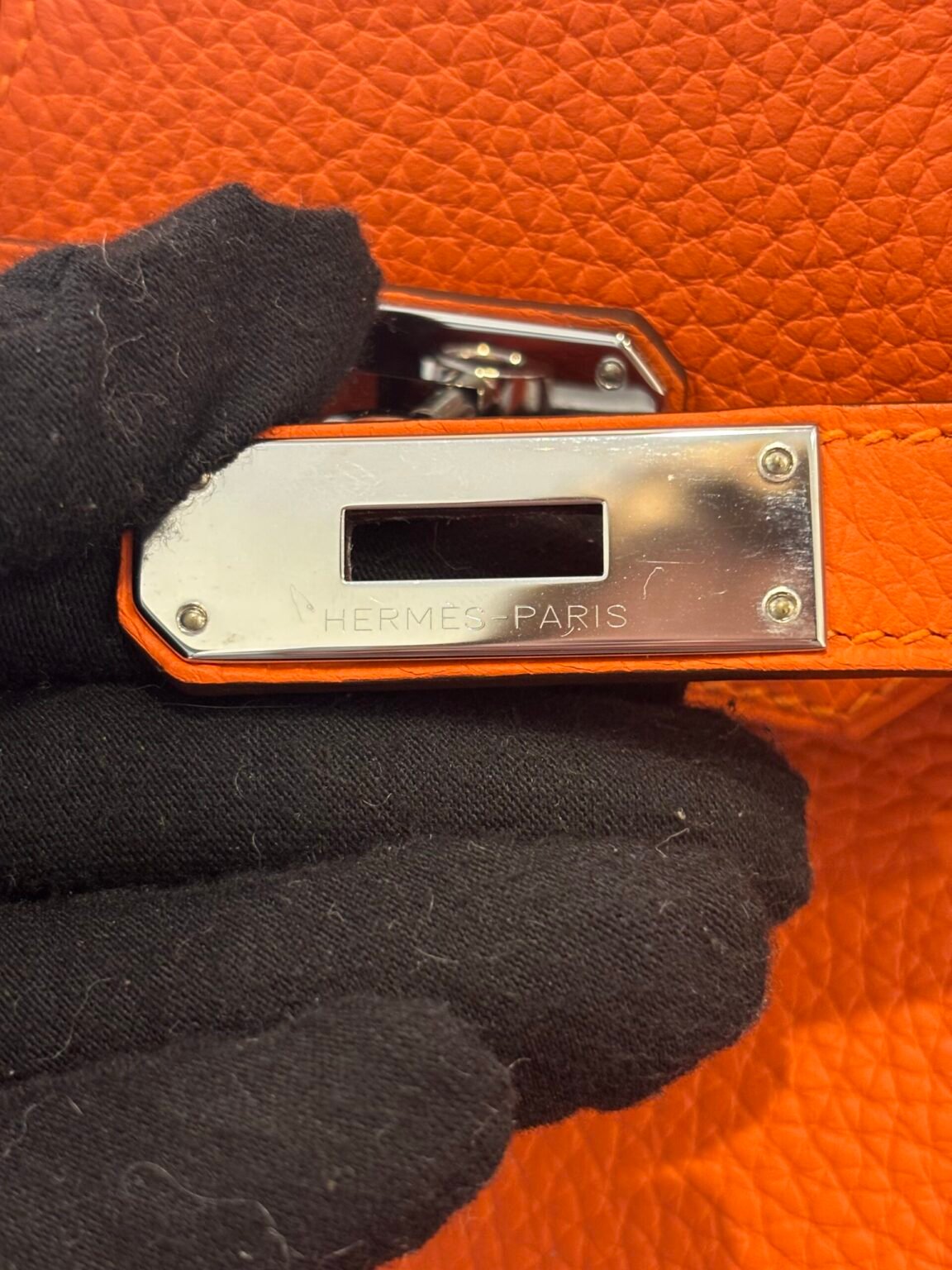 sac Hermès Birkin 30 cuir Togo orange palladium 2020 glossaire des termes pour sac de luxe