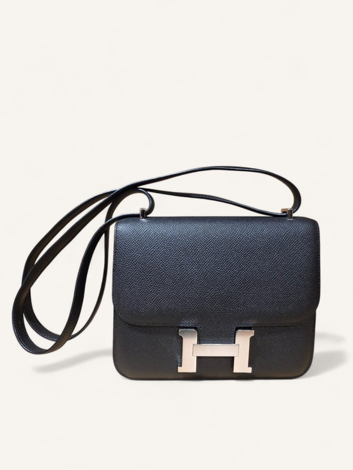 sac Hermès Constance Mini III cuir Epsom noir palladium sacs Hermès vintage