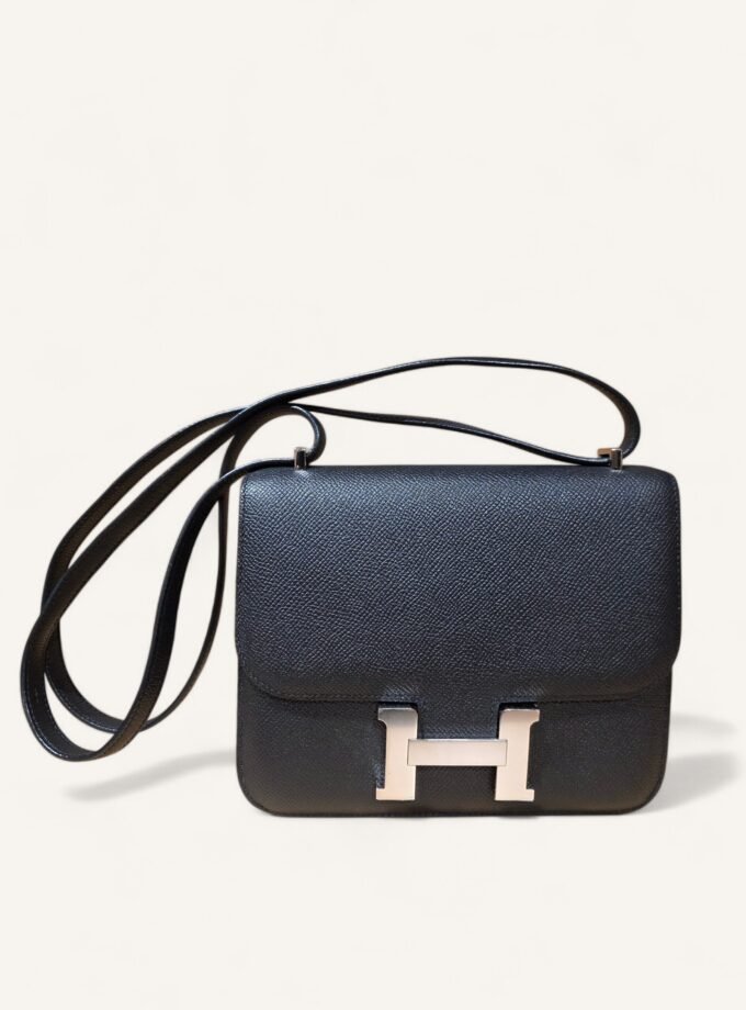sac Hermès Constance Mini III cuir Epsom noir palladium