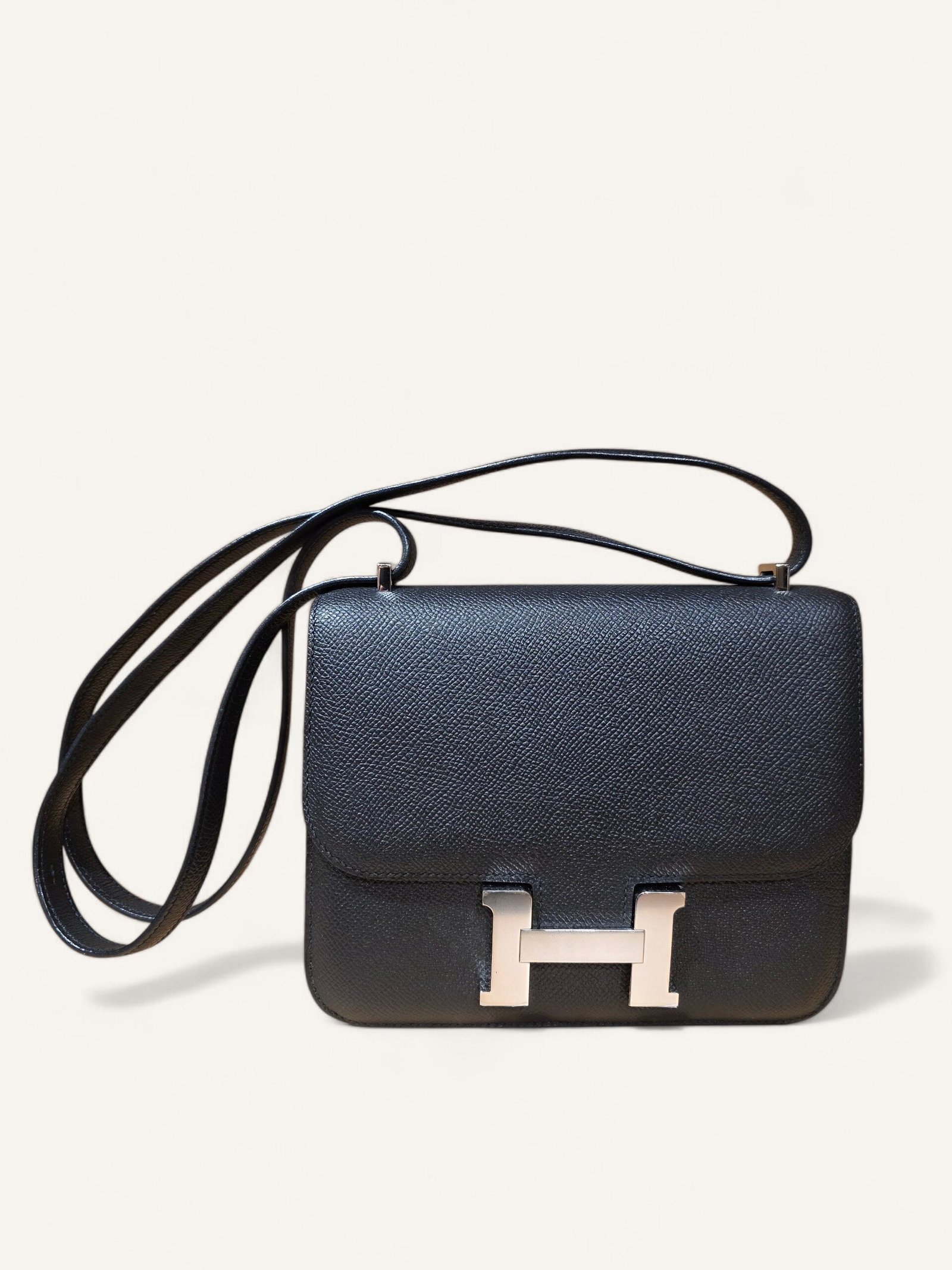 sac Hermès Constance Mini III cuir Epsom noir palladium