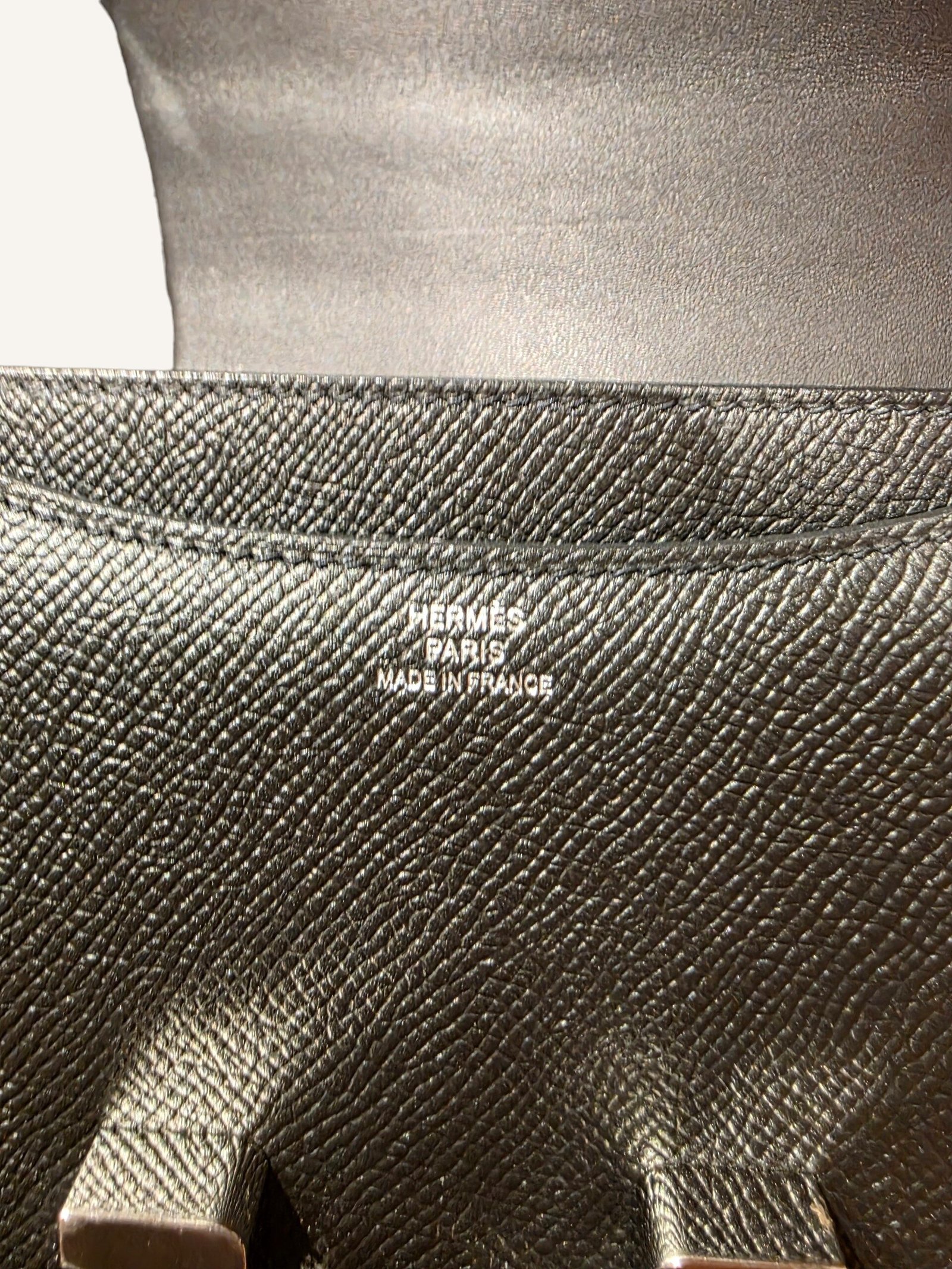 sac Hermès Constance Mini III cuir Epsom noir palladium