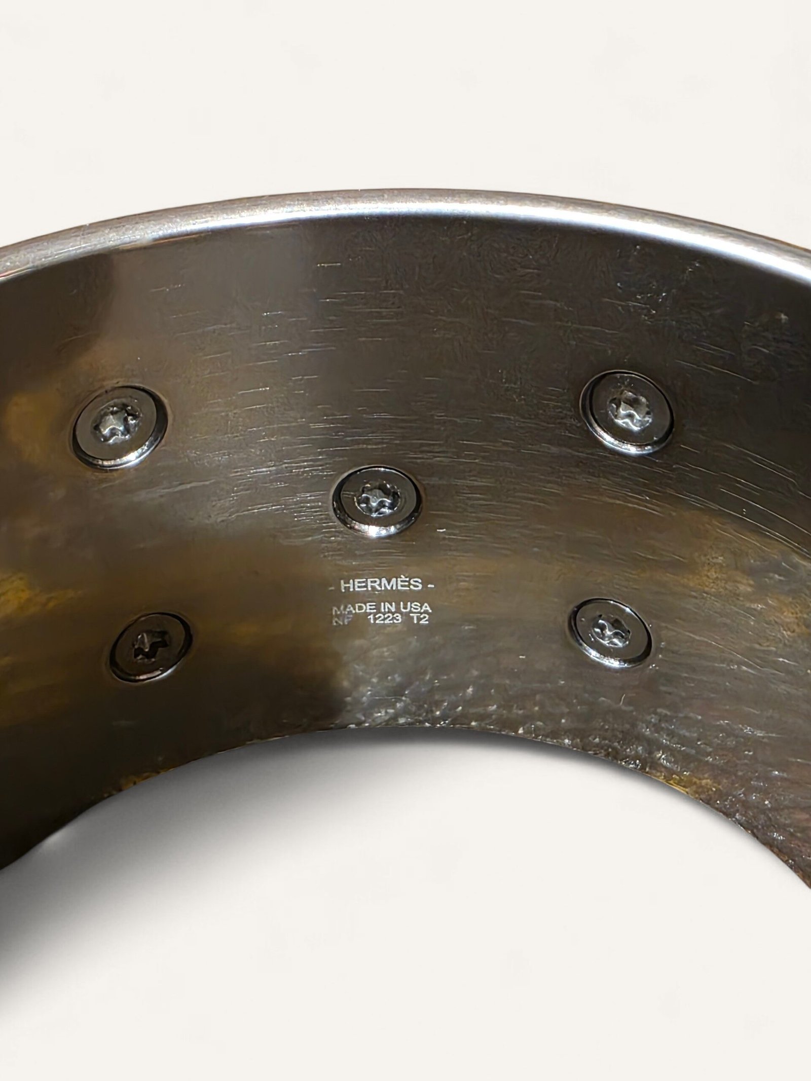 bracelet Hermès Médor gris métallisé