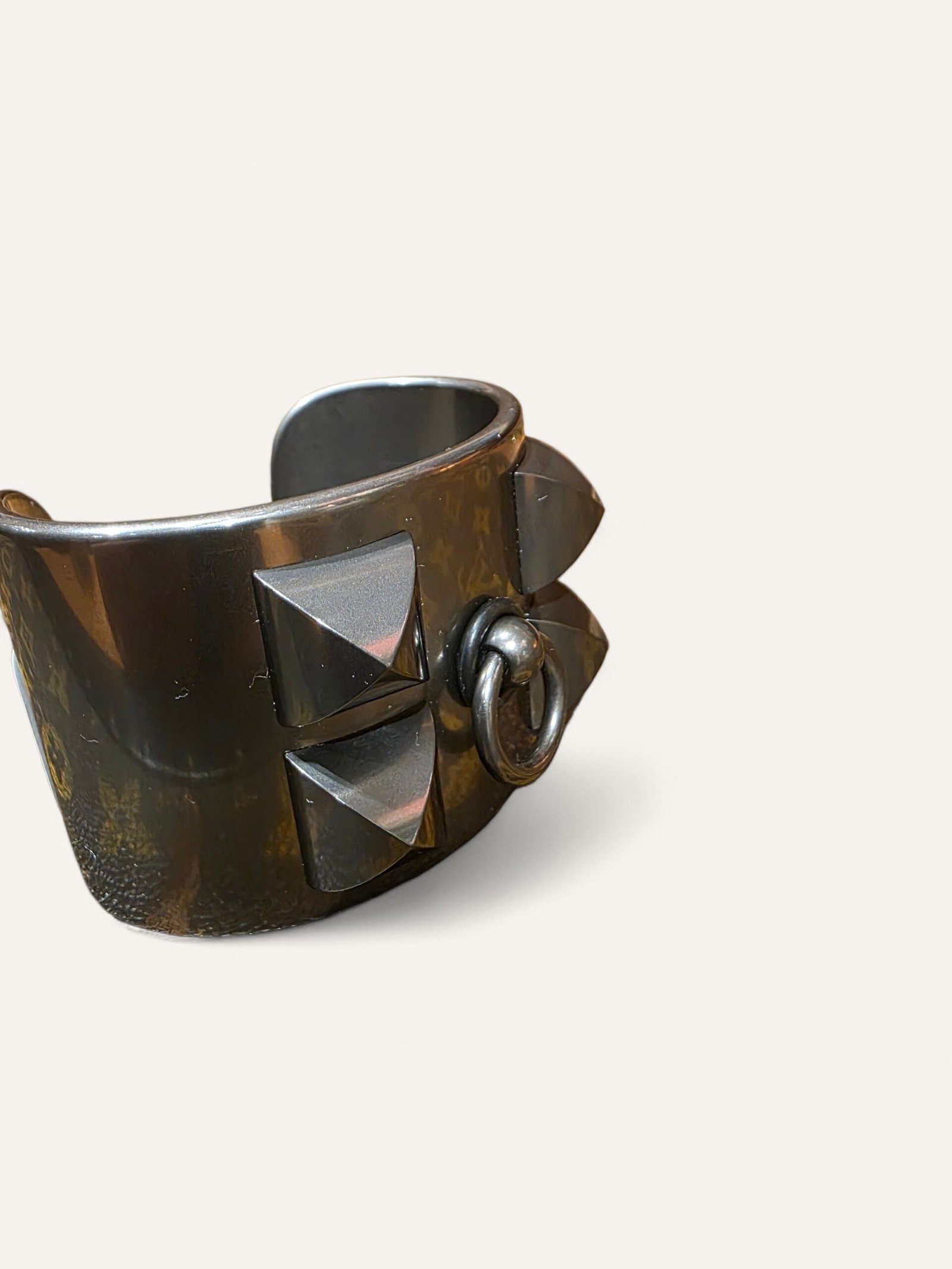 bracelet Hermès Médor gris métallisé