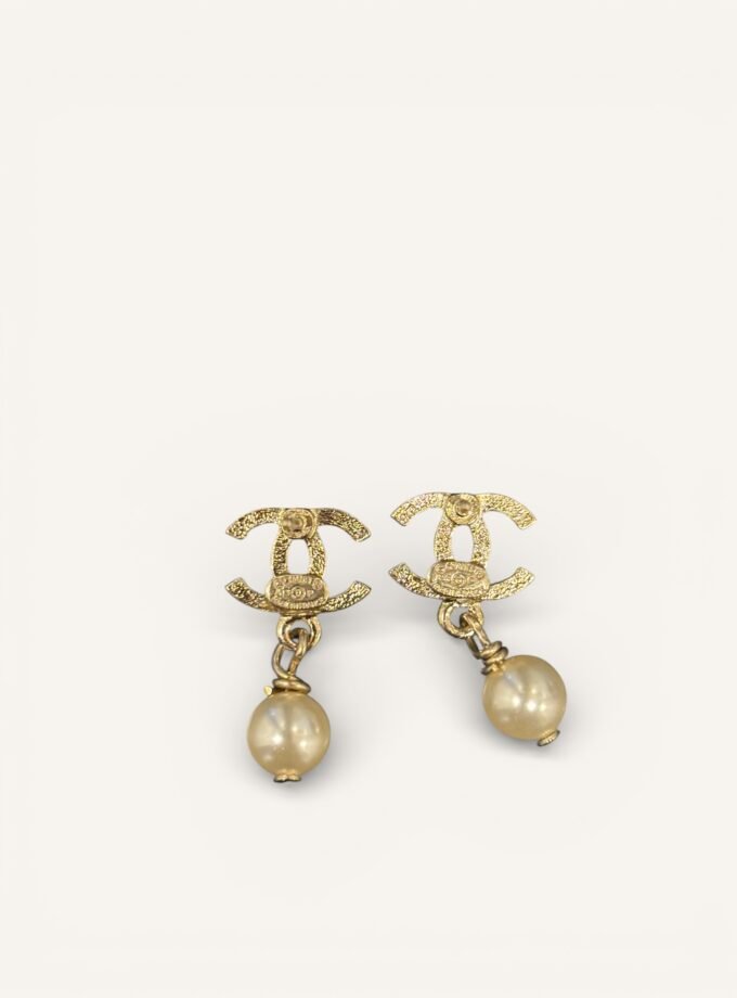 boucles d’oreilles Chanel perle argent