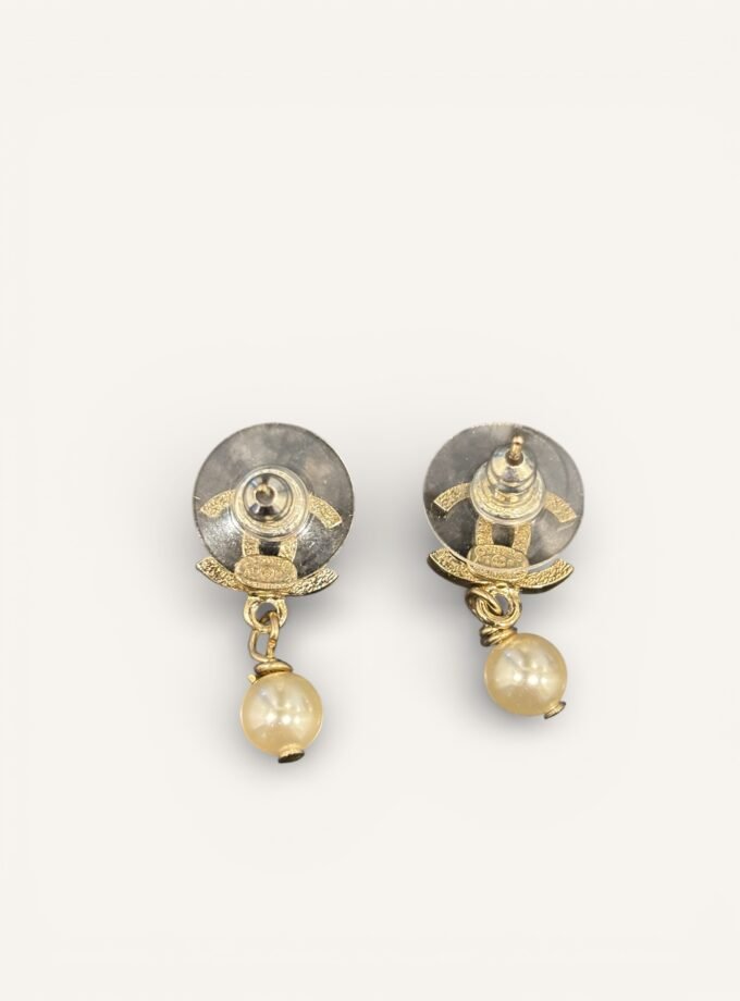 Boucles d'oreilles Chanel Métal Argenté & Perle