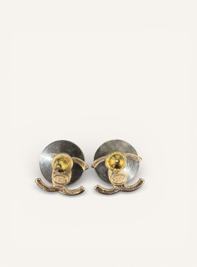 Boucles d'oreilles Chanel Métal Doré Strass