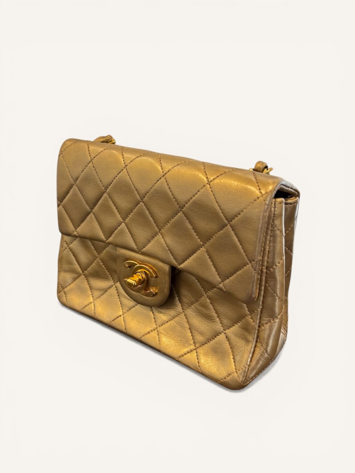 sac Chanel mini gold vintage 1993
