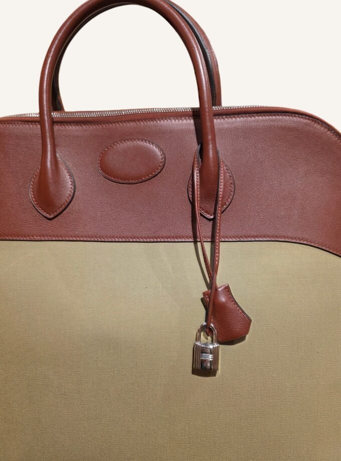 Sac Hermès Bolide Toile & Cuir 2009