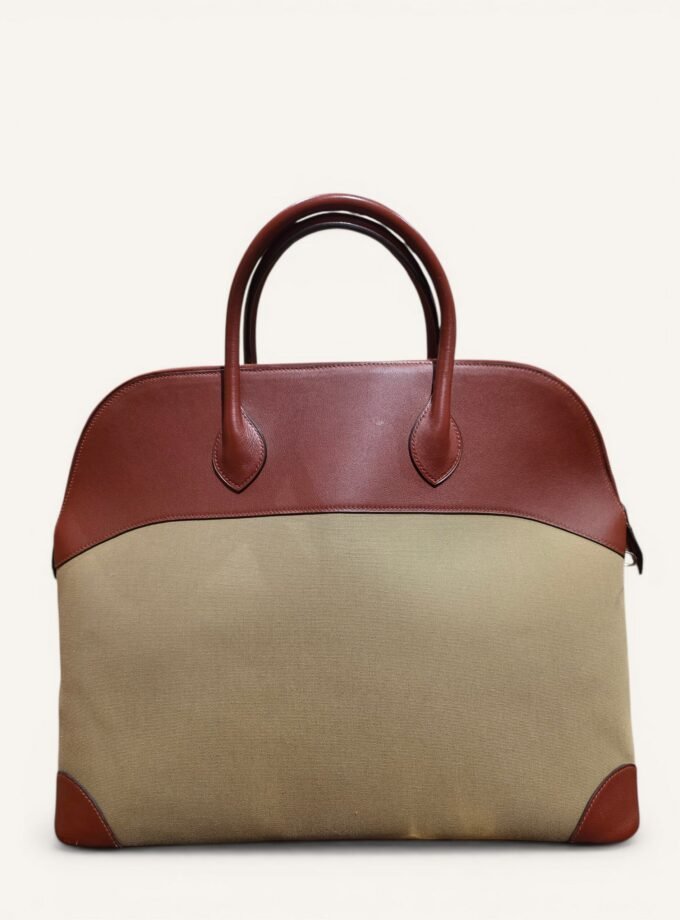 Sac Hermès Bolide Toile & Cuir 2009