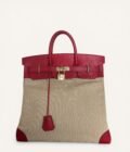 sac Hermès HAC 40 toile cuir courchevel gold 2009 Hermès HAC 40 – Toile & Courchevel Leather, Gold Hardware (2009)