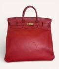 sac Hermès HAC 45 ardennes rouge 1991