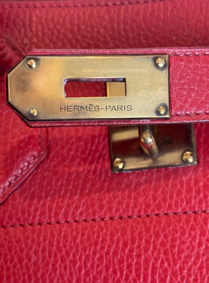 Sac Hermès HAC 45 Ardennes Rouge