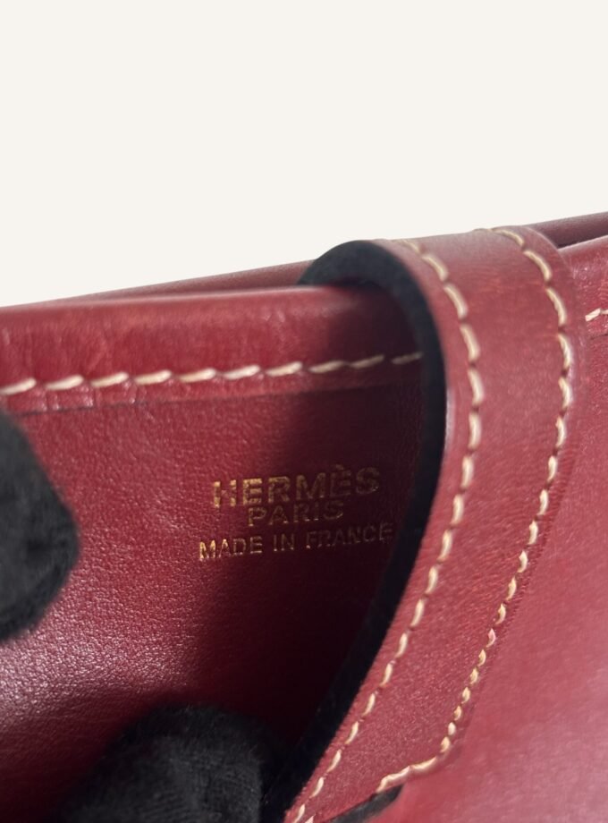 Sac Hermès Evelyne Pm Cuir Box Rouge H