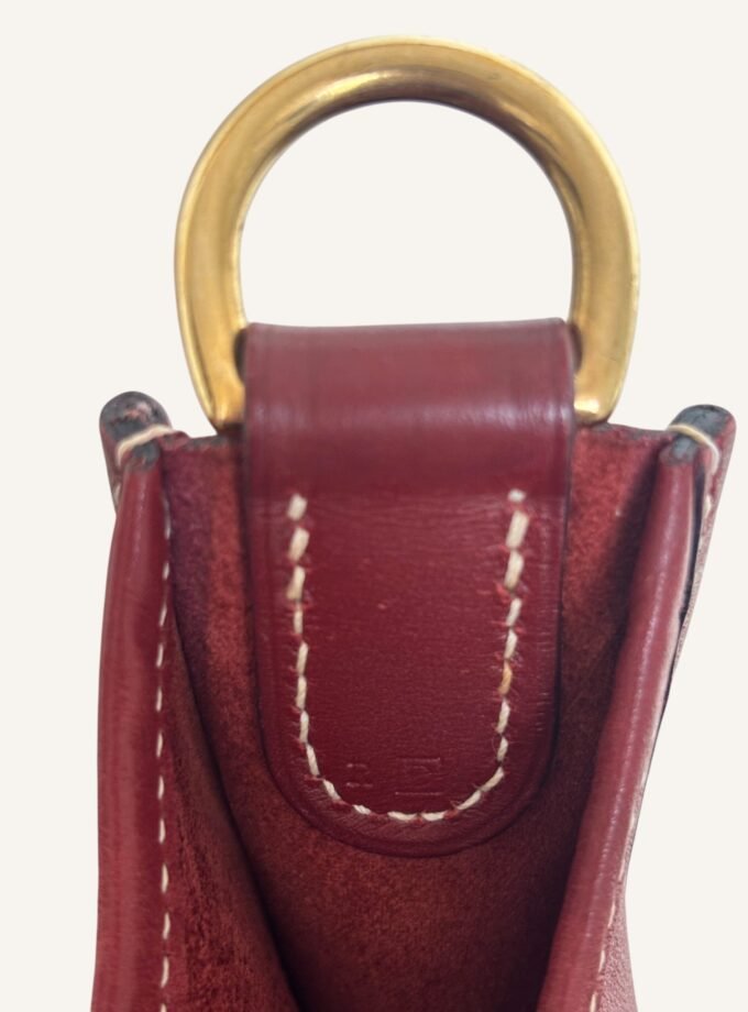 Sac Hermès Evelyne Pm Cuir Box Rouge H