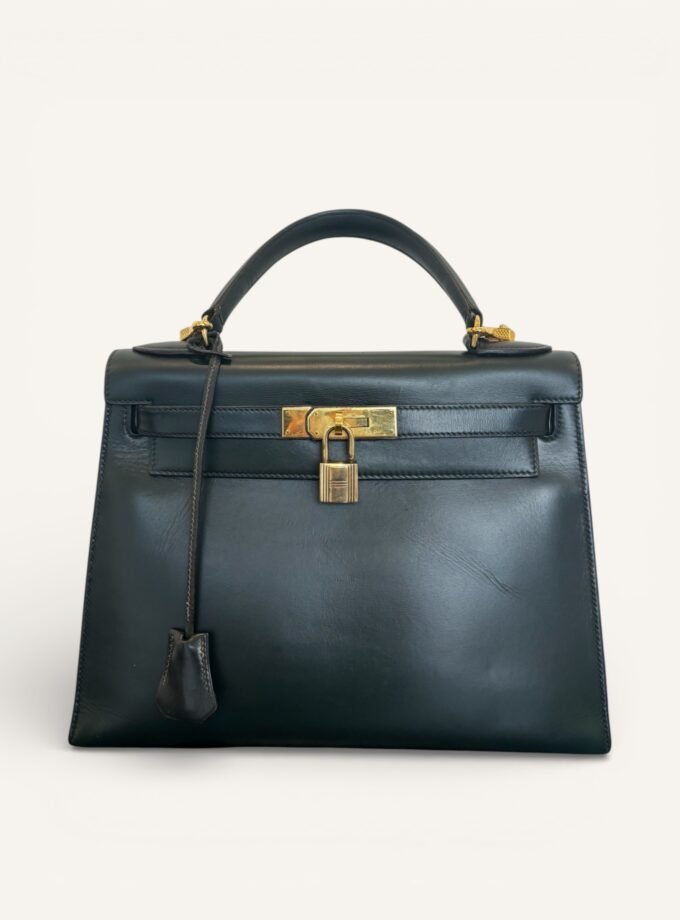 Sac Hermès Kelly 28 Vert Foncé