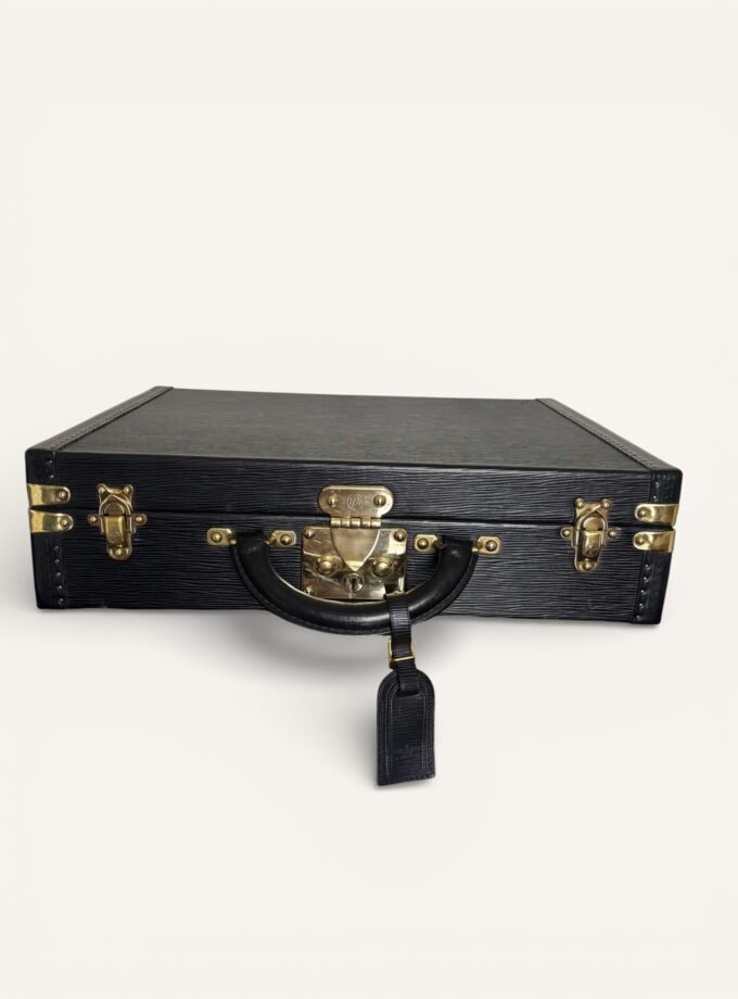 valise Louis Vuitton Président cuir épi noir