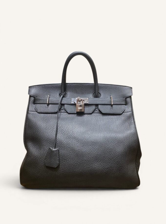 sac Hermès HAC 40 taurillon noir palladium