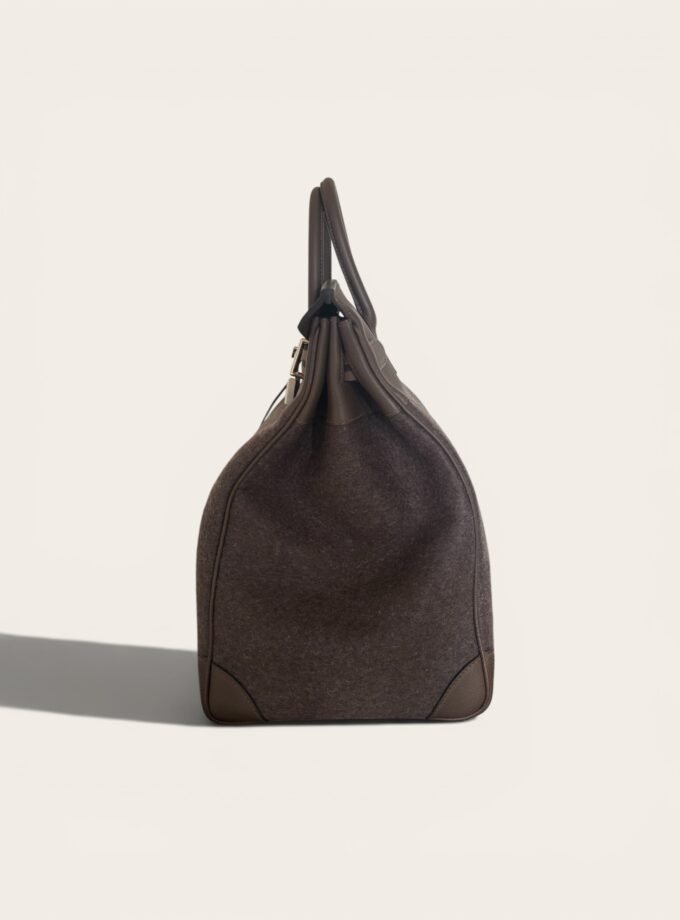 Sac Hermès HAC 40 "Go Team Ebène" Feutrine & Togo