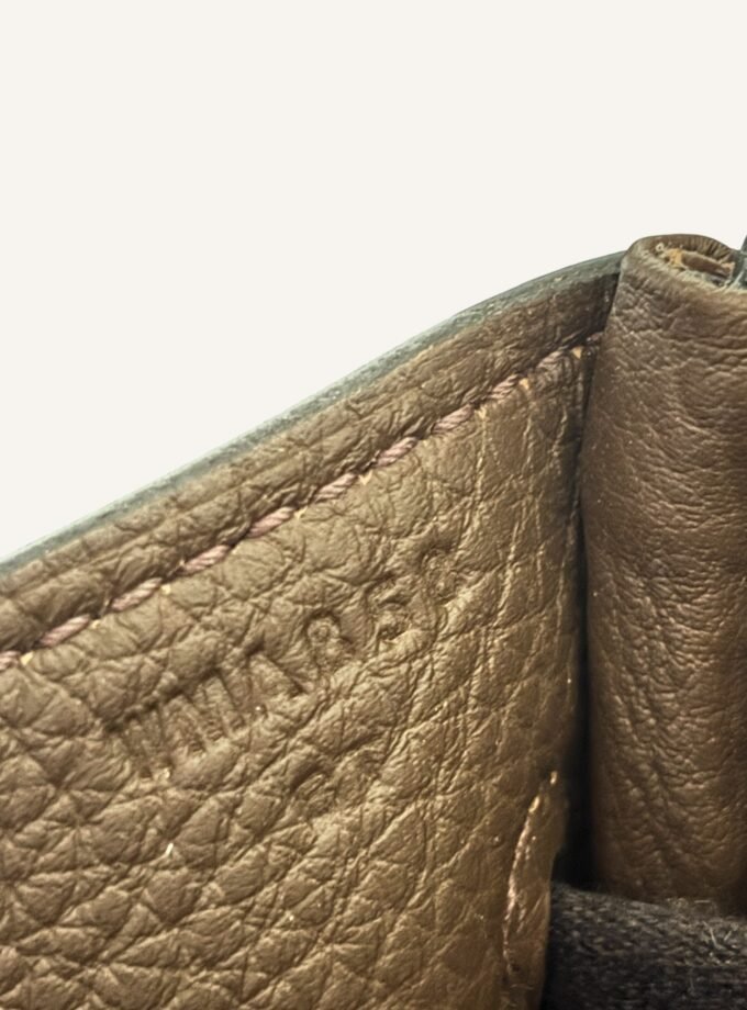 Sac Hermès HAC 40 "Go Team Ebène" Feutrine & Togo