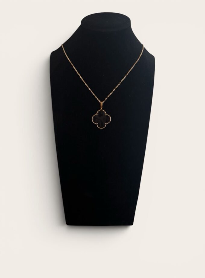 collier Van Cleef Magic Alhambra onyx or jaune