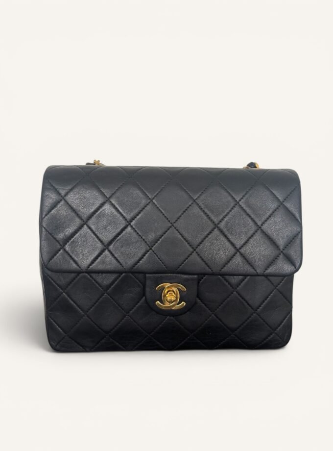 sac Chanel mini square vintage noir 1991