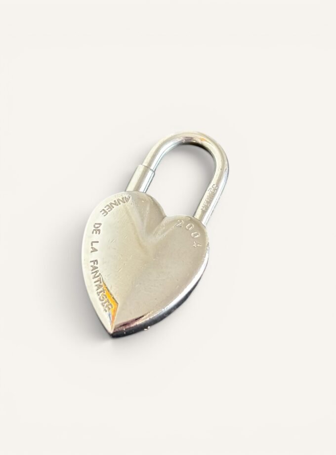 Bijou de sac Hermès Cœur Argenté