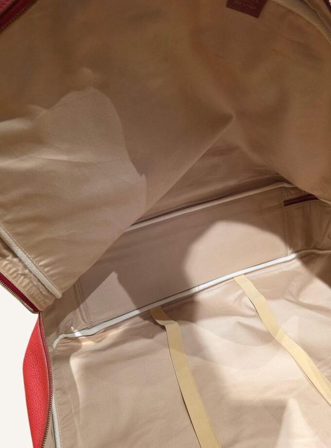 Sac Hermès Victoria 60 Toile & Cuir Rouge