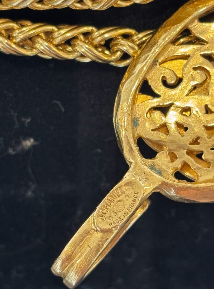Collier Chanel Vintage Doré Long 1995