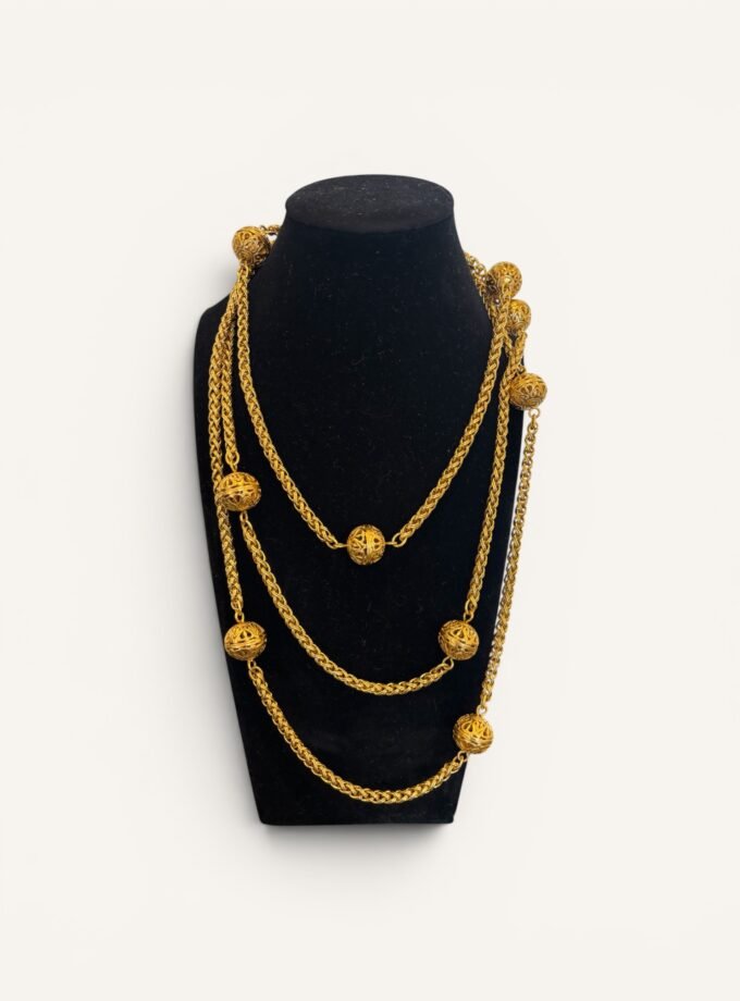 collier Chanel vintage doré 1995