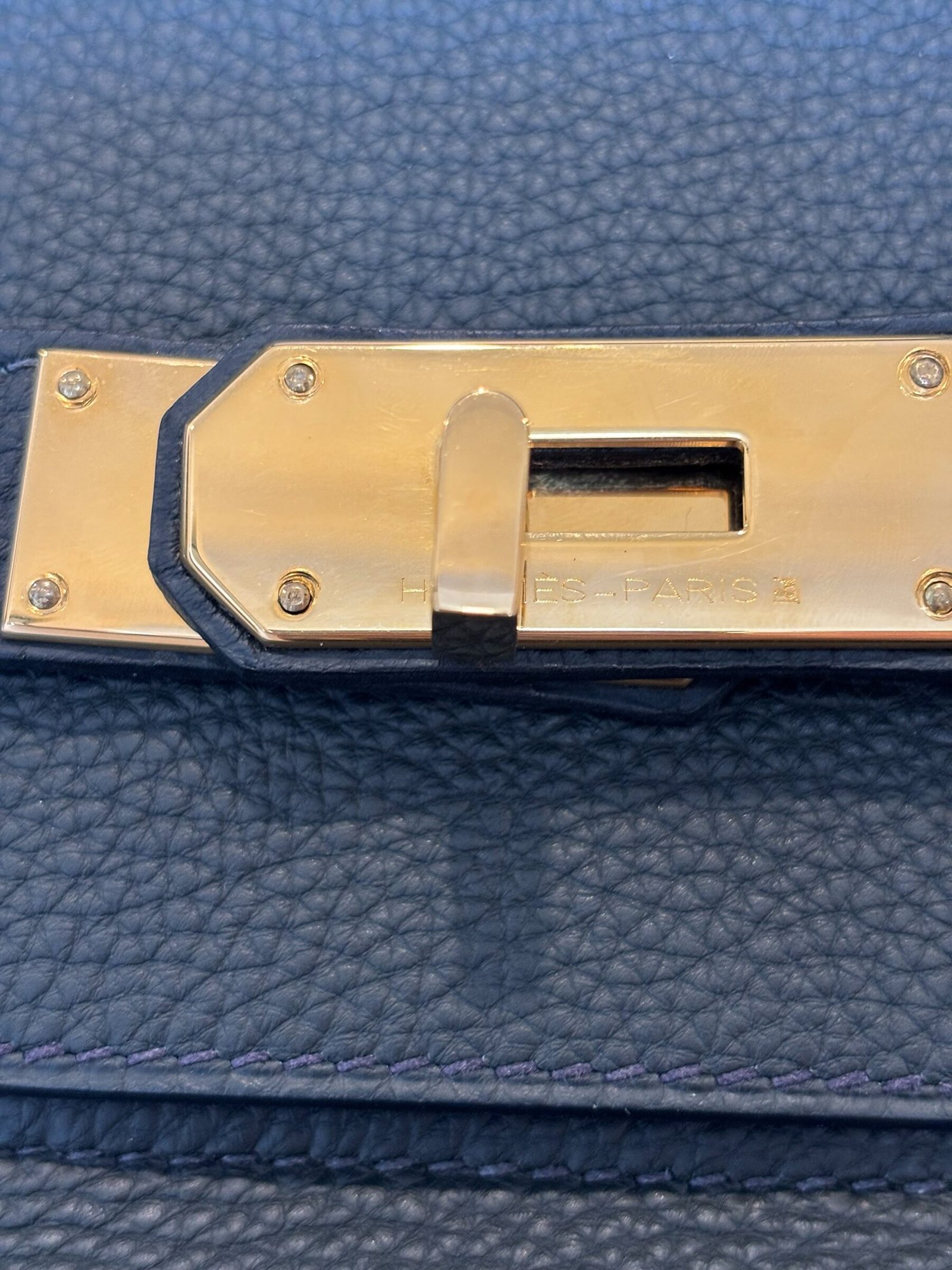 sac Hermès HAC 40 togo vert foncé gold 2016