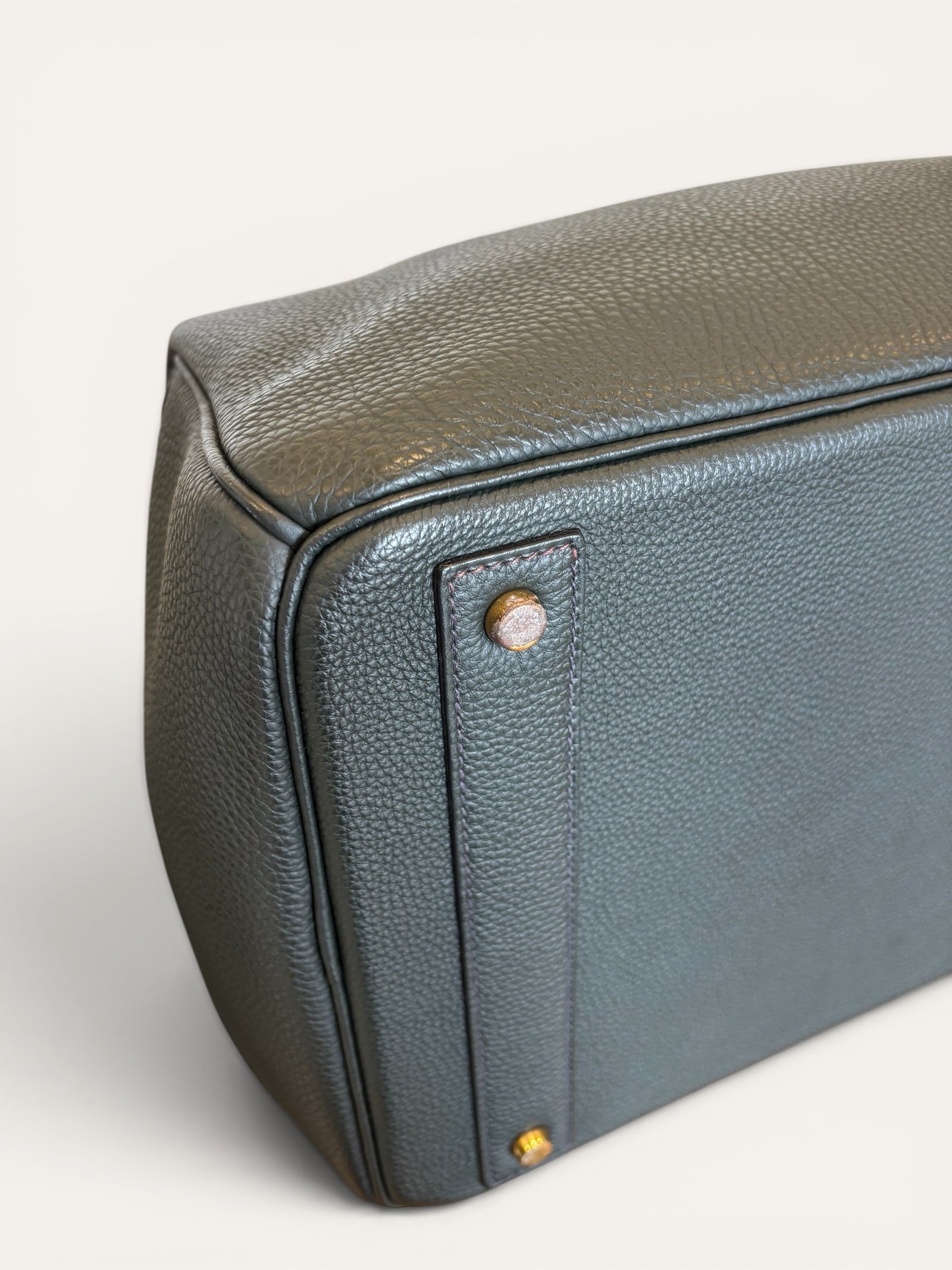 sac Hermès HAC 40 togo vert foncé gold 2016