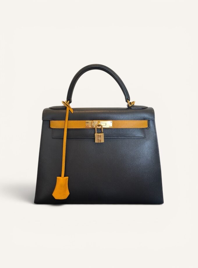 Sac Hermès Kelly 28 Bicolore Epsom