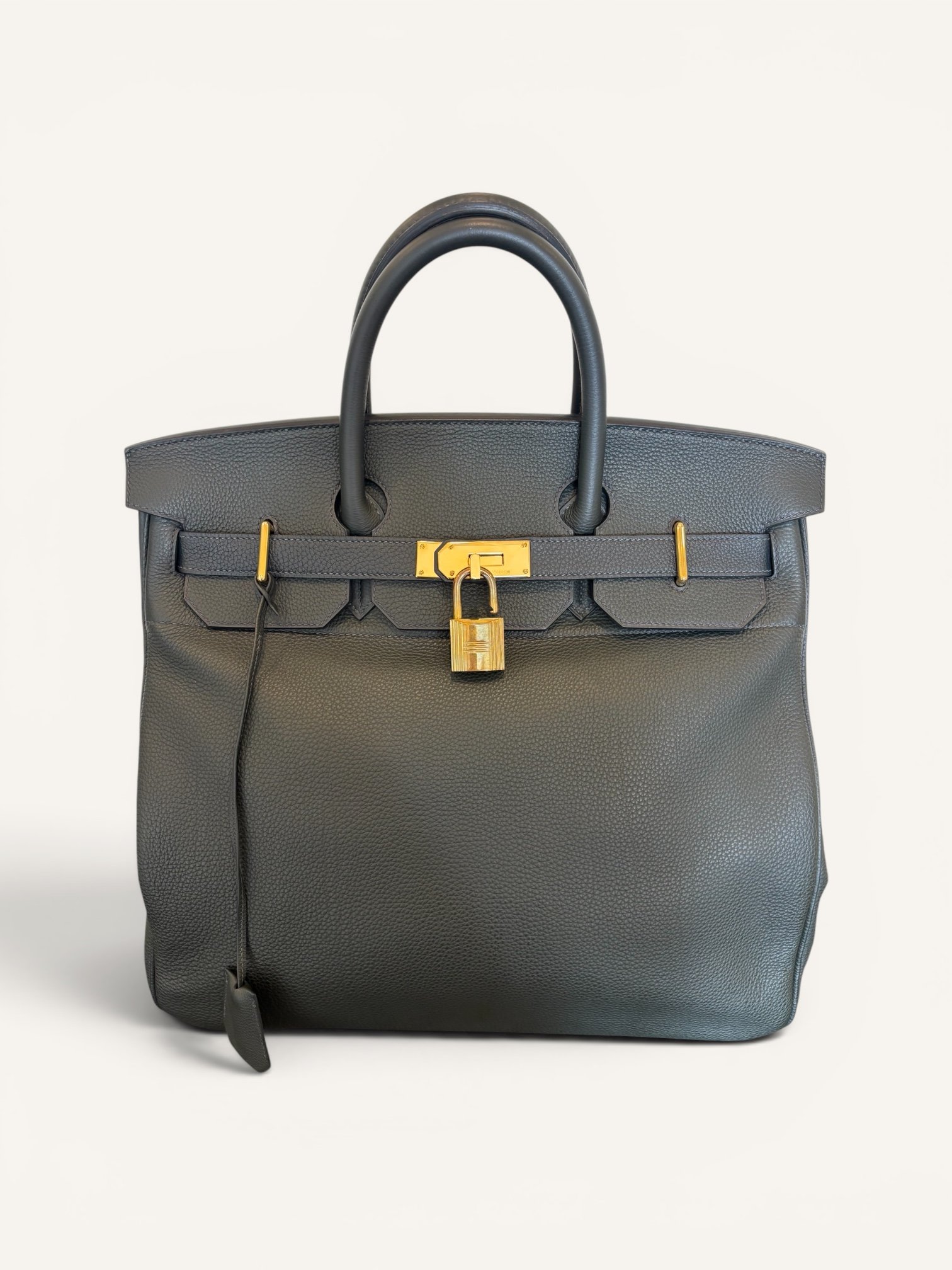 sac Hermès HAC 40 togo vert foncé gold 2016