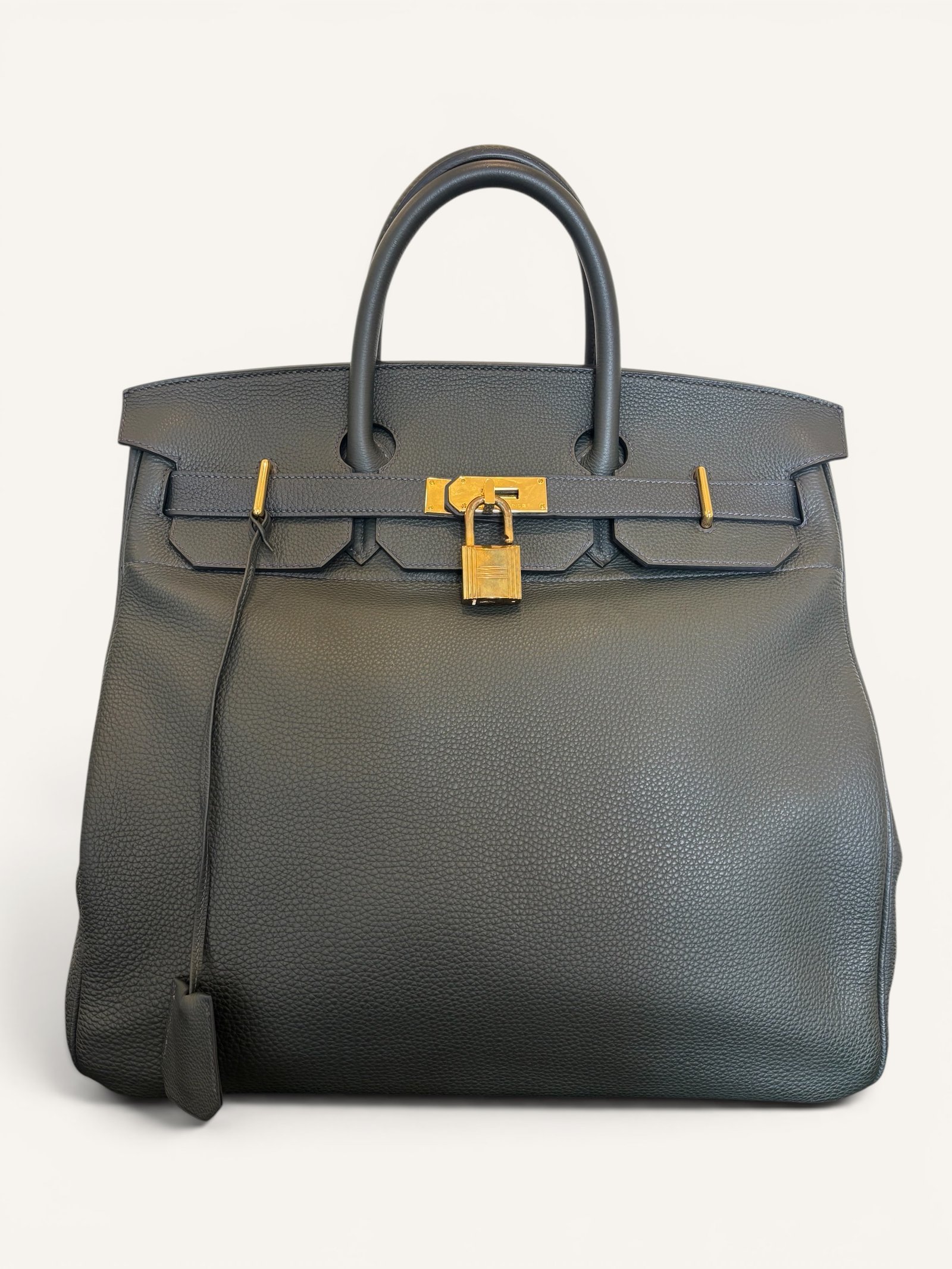 sac Hermès HAC 40 togo vert foncé gold 2016